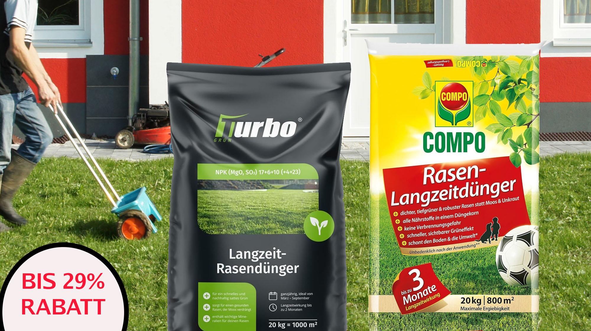 Perfekt fürs Frühjahr Wir empfehlen Rasendünger von Compo & Turbogrün